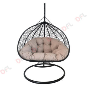 Poltrona Biposto xxl in acciao sospesa con cuscini