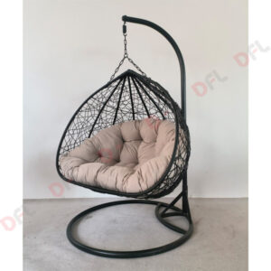 Poltrona Biposto xxl in acciao sospesa con cuscini