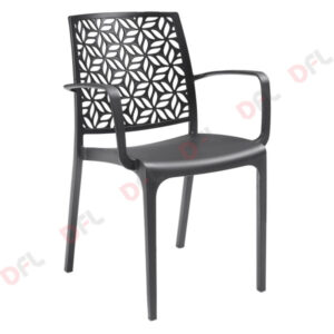 Sedia in polipropilene ‘NINFA ARMCHAIR’ by Bica grafite