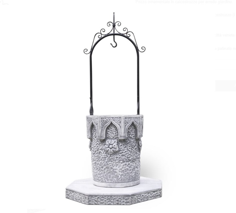 Pozzo da giardino ornamentale in calcestruzzo ALCIONE - immagine 2