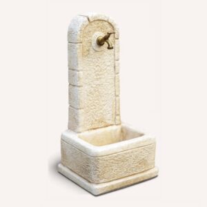 Fontana da esterno Anticata in cemento e granulato di marmo Perugia H83