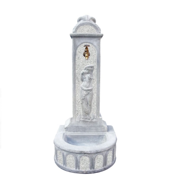 Fontana da giardino Imperia in cemento e granulato di marmo H125