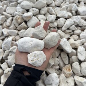 Cesta Ciottoli Bianco Naturale diametro misto 25-40mm