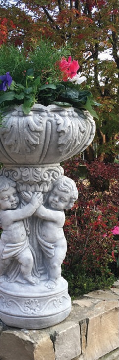 Statua portavaso da esterno con putti 3 misure 3 colore a scelta Bernina - immagine 3