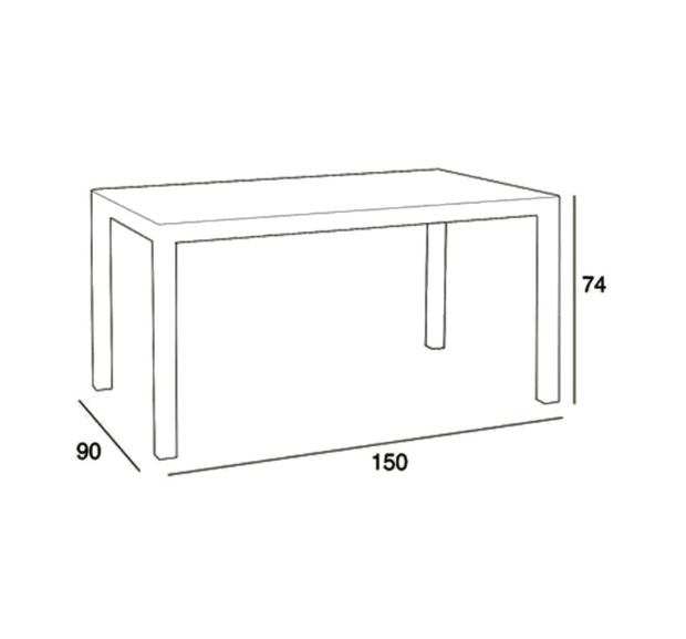 Tavolo da giardino in Rattan Houston 150x90cm - immagine 6