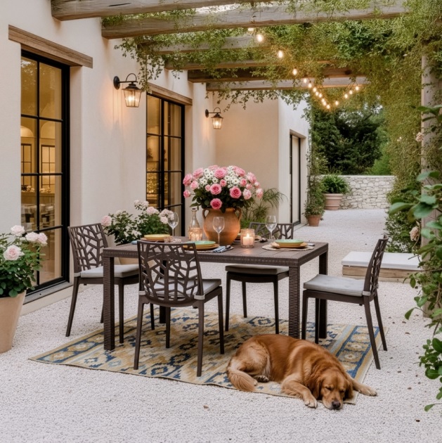 Tavolo da giardino in Rattan Houston 150x90cm - immagine 2