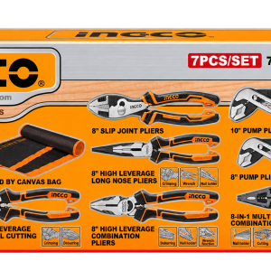Set Pinze Professionali INGCO 7 pezzi + borsa contenitore
