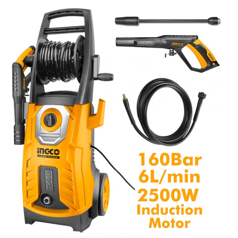 Idropulitrice 160bar 2500W 5mt tubo alta pressione INGCO