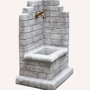 Fontana Angolare da esterno in cemento Pordenone H70cm
