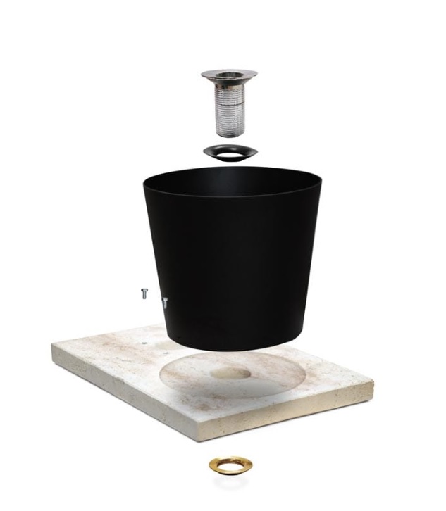 Fontana Moderna da Esterno in alluminio completa di tutto H83cm - immagine 5