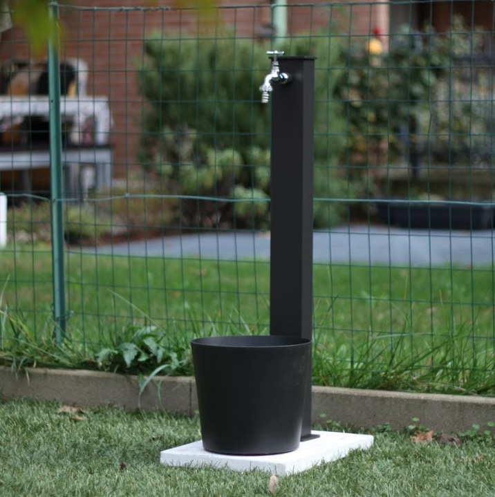Fontana Moderna da Esterno in alluminio completa di tutto H83cm - immagine 2